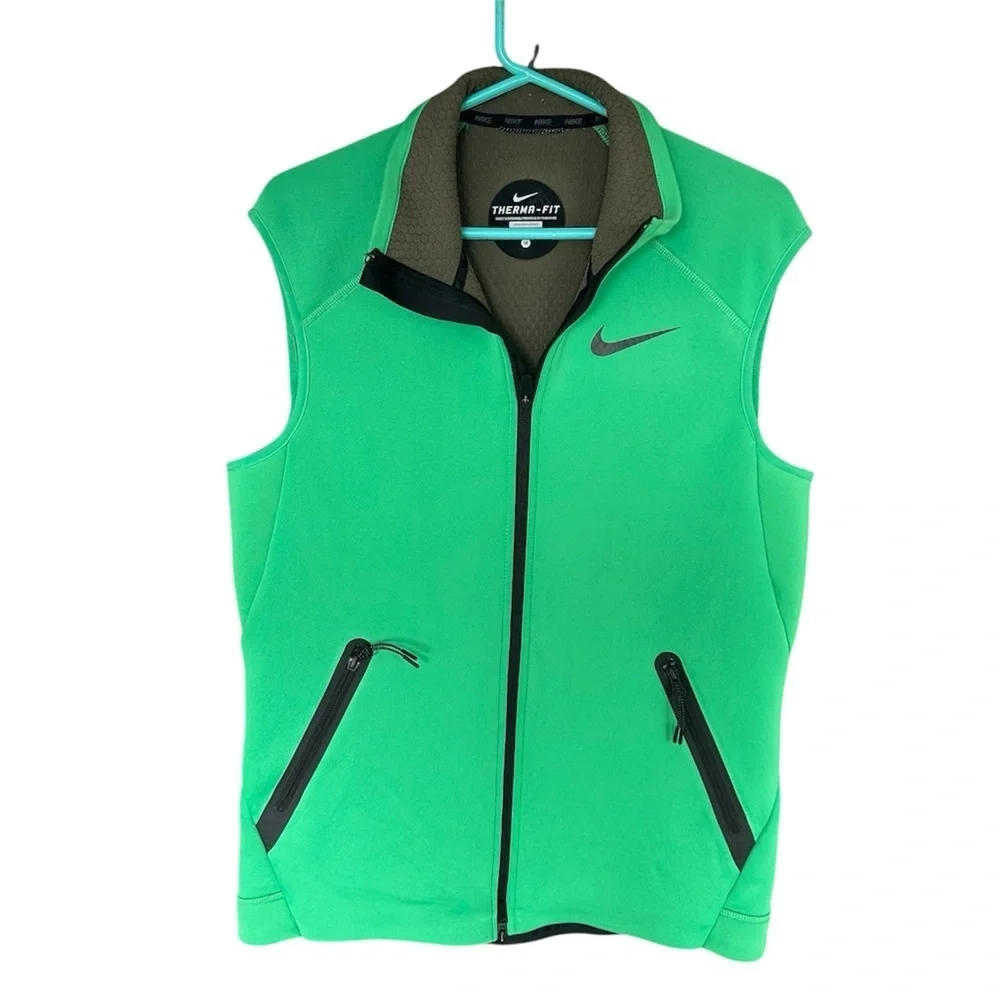 Nike Men's Vibrant Green Therma Fit Vest Size M